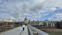Blick von der Millennium Bridge auf St. Paul's 