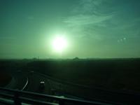 Auf der Fahrt nach Sevilla kündigte sich wieder einmal praller Sonnenschein an