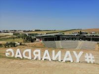 Blick vom Feuerberg Yanar Dagh