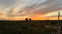 Sonnenuntergang am Strand Alvor, Portugal