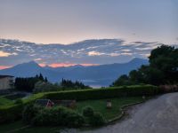 Blick von San Zeno di Montagna auf den Gardasee