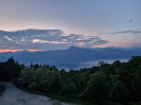 Blick von San Zeno di Montagna auf den Gardasee