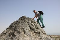 Hoch, zum Vulkankrater :-) - Schlammvulkane von Gobustan