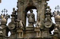 Detail an der Fassade der Kathedrale von Santiago de C.