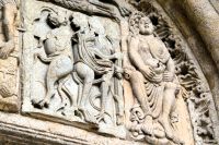 schöne Steinmetzarbeit der Gotik