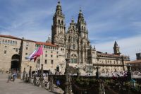 ein letzter Blick auf die Kathedrale von Santiago de Compostela