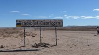 Südlicher Wendekreis des Steinbocks auf dem Weg nach Swakopmund
