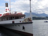 Mit einem solch schönen Schiff werden wir in wenigen Tagen über den Vierwaldstätter See kommen und in Luzern an Land gehen. 