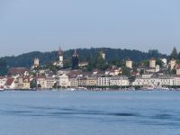 151 Fahrt mit dem Dampfschiff von Luzern nach Vitznau auf dem Vierwaldstättersee