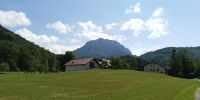 Tag 2 Aussicht auf den Traunstein vom Gasthof Franzl im Holz
