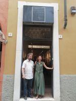 Geigenbauer mit seiner Tochter,Cremona