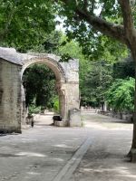Provence Intensiv - Der Eingang zur Gräberstrasse Alyschamps in Arles