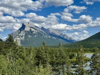 8. Tag – Banff-Nationalpark – Vermilion Lakes Viewpoint – Blick auf den Mount Rundle