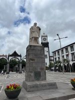 Statue von Gonçalo Velho Cabral, Ponta Delgada, São Miguel, Azoren, Portugal