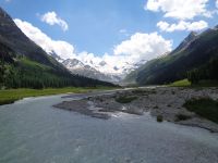 Hochebene Val Roseg, Pontresina, Schweiz