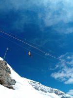 Tyrolienne am Jungfraujoch
