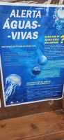 Warnung voir Quallen im Meerwasserpool