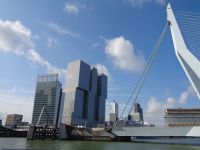 KPN-Tower, De Rotterdam und Erasmusbrücke, Rotterdam, Niederlande