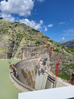 248.1 Fahrt nach Flüeli - Fahrt über den Grimselpass  - Stopp am Grimselhospiz - Bau der neuen Staumauer