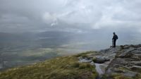 Blick auf die Regennebel der Highlands