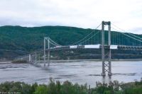 Tjelsundbrücke verbindet das Festland mit den Vesterålen