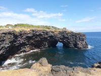 Das Tor in Felsen, Miradouro Ponta Furada -  Faial, Azoren