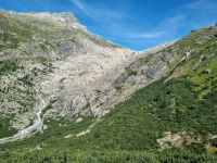 Fahrt mit der Furka-Dampfbahn von Realp nach Oberwald... - Rhone-Gletscher 
