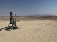 Kunst im Damaraland mit Brandbergmassiv