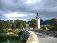 Cerkev Sveta Janeza Krstnika, Kirche des Hauptes des Johannes des Täufers, Bohijnsee