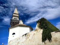 Turm der Kathedrale des Heiligen Georg. Piran