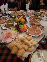 vor dem Abendessen in Skopje in Nordmazedonien