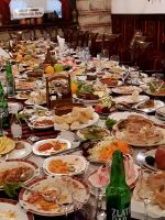 nach dem Abendessen in Skopje in Nordmazedonien