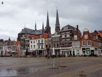 Marktplatz und Maria van Jesse Kirche, Delft, Niederlande