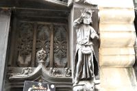 Händler mit Almosentasche