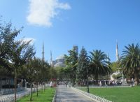 Park vor der Blauen Moschee - Istanbul, Türkei 