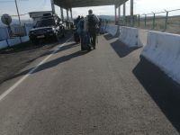 Grenzübergang nach Kirgistan bei Kegel