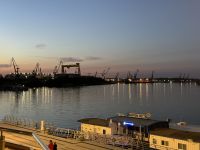 Blick auf den Hafen von Tulcea