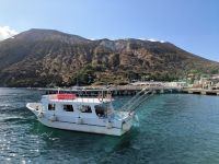 Auf dem Weg zu den liparischen Inseln: Vulcano