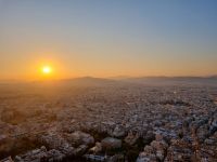 Athen - Sonnenuntergang auf dem Lykabettus-Hügel