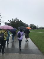 Rundreise Berchtesgadener Land - Besuch Chiemsee- Schloß Herrenchiemsee -orange: unser Maskottchen