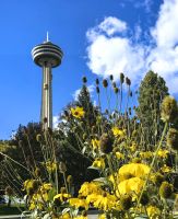 Der Skylon Tower mit Panoramarestaurant an den Niagarafällen