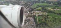 Landeanflug auf London mit Blick auf Windsor Castle 