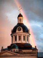 Selbst die Kanadier fotografieren wie wild, Regenbogen in Kingston