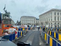 Slalomstrecke für Busfahrer