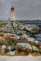 Bild vom Leuchtturm am Peggys Cove