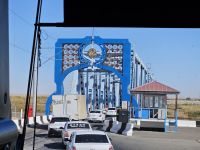 Fahrt von Chiva nach Buchara über den Fluss Amudarja