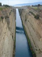 Blick in Kanal von Korinth