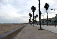 am langen Sandstrand von Valencia