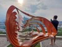 Blick vom Zuckerhut auf den Corcovado mit Christus-Statue @Anette Rietz