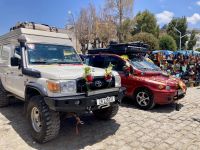 Taufe von Autos, Copacabana, Bolivien 